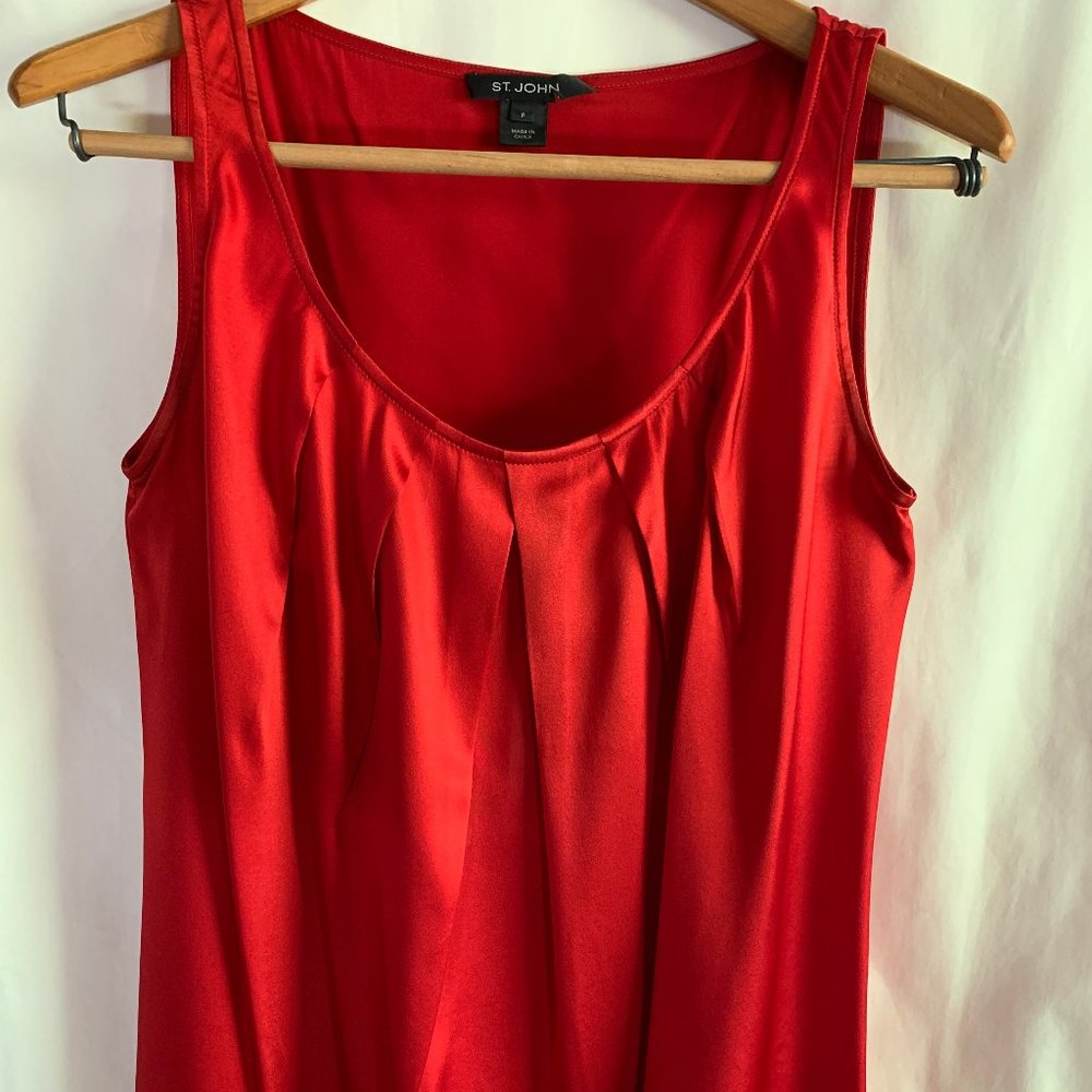 St John Red Silk Shell/Tank